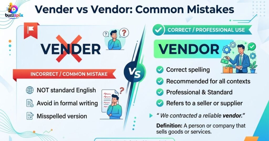 Common Mistakes with Vender vs Vendor
