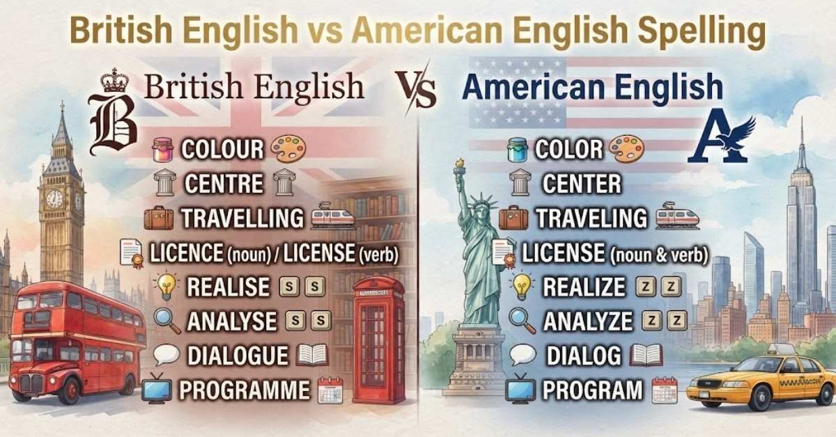 British English vs American English Spelling