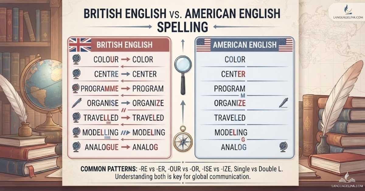 British English vs American English Spelling