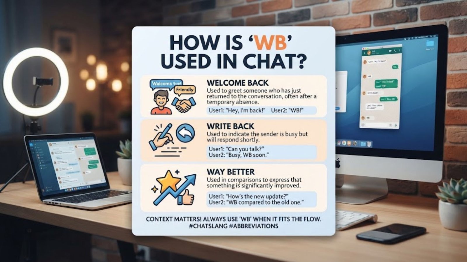 How Is "WB" Used in Chat?