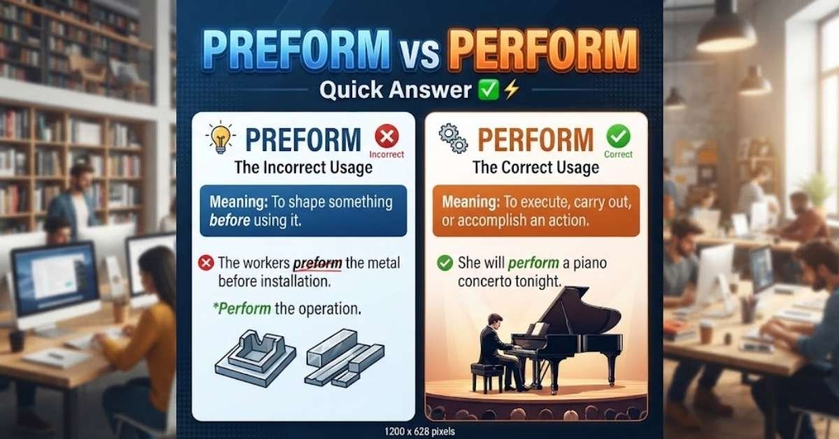 Preform vs Perform: Quick Answer ✅⚡