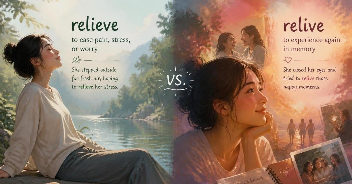 Quick Answer: Relieve vs Relive