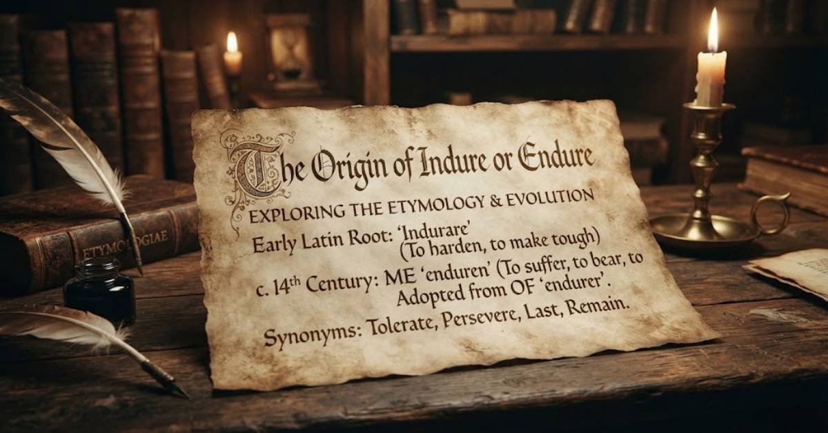 The Origin of Indure or Endure