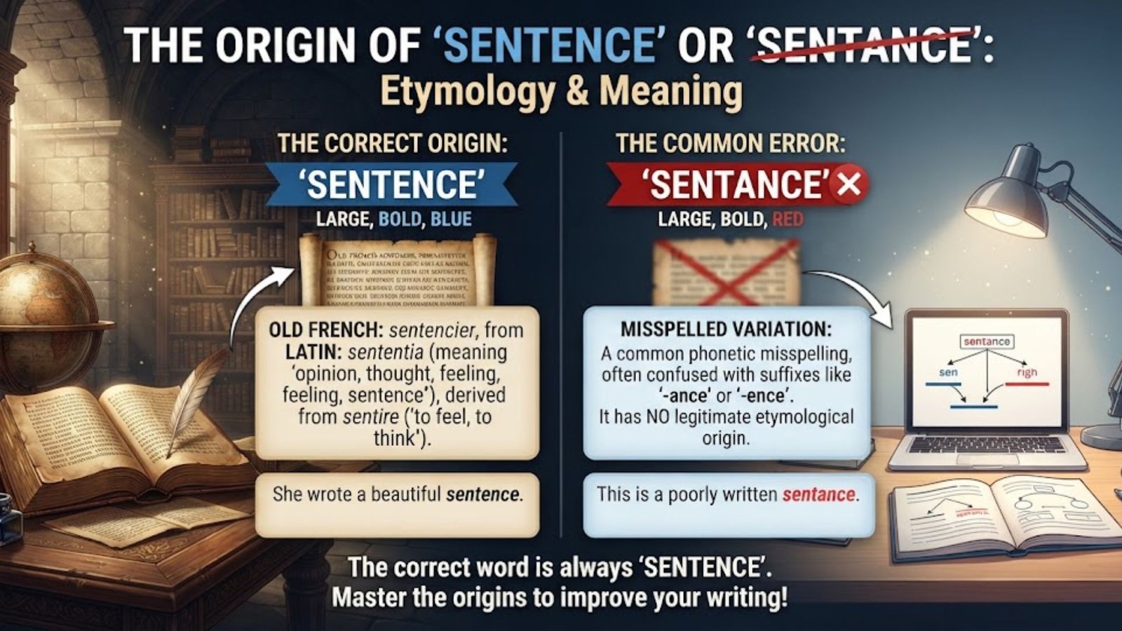The Origin of Sentence or Sentance