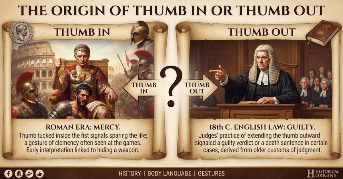 The Origin of Thumb In or Thumb Out