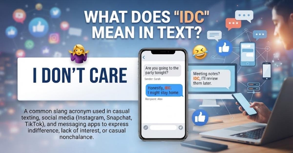 What Does "IDC" Mean in Text?