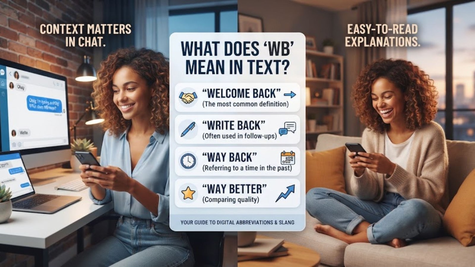 What Does "WB" Mean in Text?