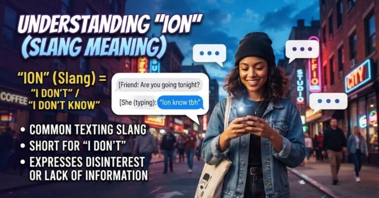 ion meaning slang