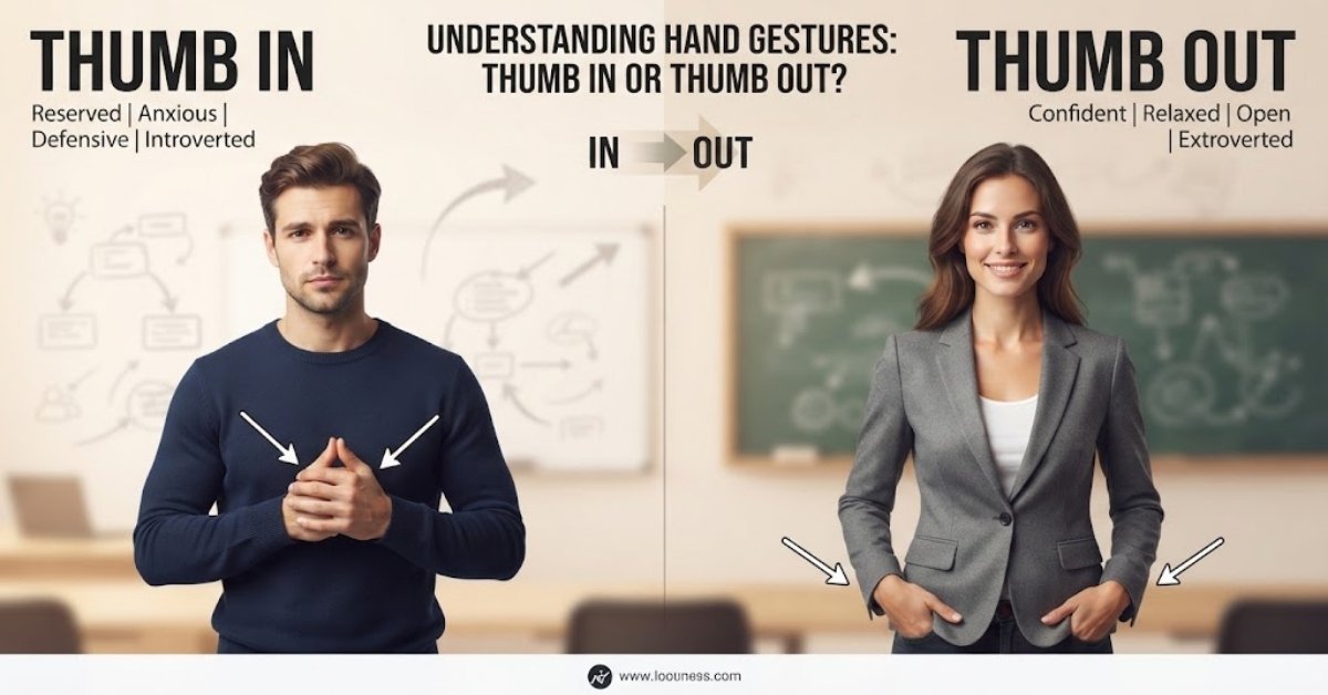what does thumb in or thumb out mean